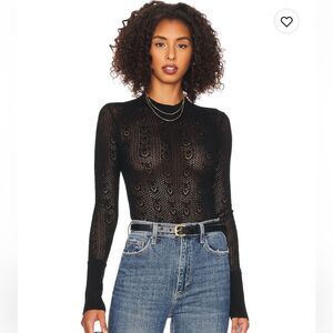 Free people Sunday best bodysuit in black NWT revolve